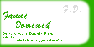 fanni dominik business card